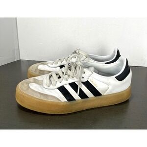 adidas | Shoes | Adidas Samba Platform Sneakers White Black Gum Sole Shoes  Womens Size 9 | Poshmark